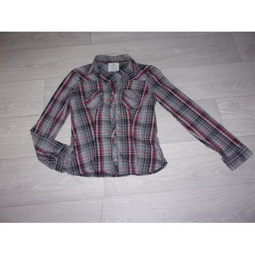 Chemise Cache Cache Tons Gris, Noir, Bordeaux, Blanc Taille