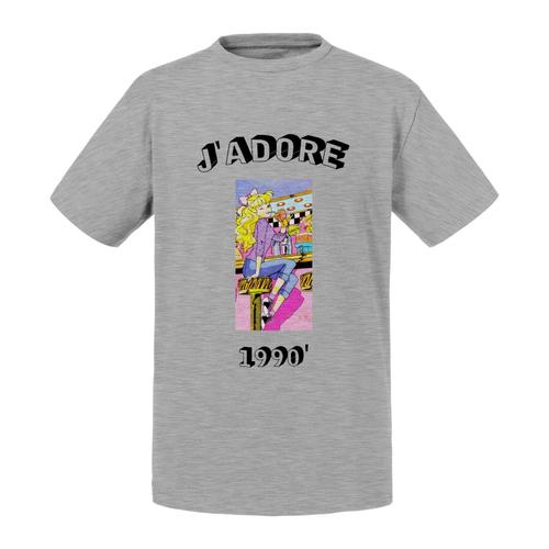 T-Shirt Enfant J'adore 1990 Vintage Années 90 Retro Milkshake Diner