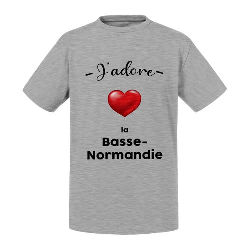 T-Shirt Enfant J'adore La Basse Normandie Region De France Caen
