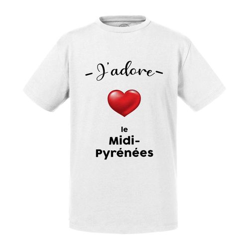 T-Shirt Enfant J'adore Le Midi Pyrenees Region De France Toulouse