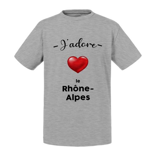 T-Shirt Enfant J'adore Le Rhone Alpes Region De France Lyon