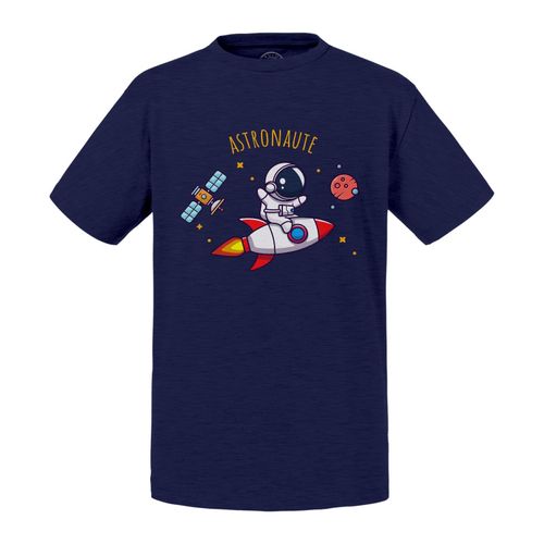 T-Shirt Enfant Astronaute Dessin Illustration Lune Satellite