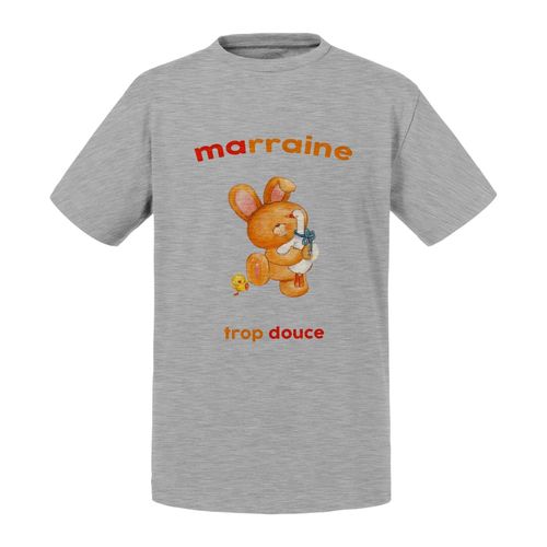 T-Shirt Enfant Marraine Trop Douce Nounours Mignon Tendresse