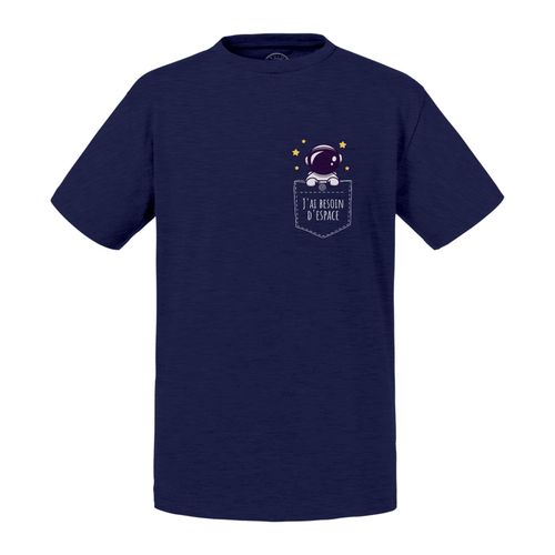 T-Shirt Enfant Poche J'ai Besoin D'espace Illustration Astronaute Ciel