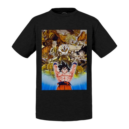 T-Shirt Enfant Dragon Ball Sangoku Genkidama Guerrier D'or
