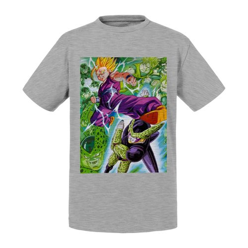 T-Shirt Enfant Dragon Ball Z Gohan Contre Cell Dbz Sangohan