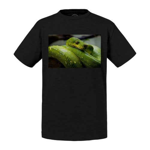 T-Shirt Enfant Python Vert Sublime Serpent Photo Nature Sauvage Reptile