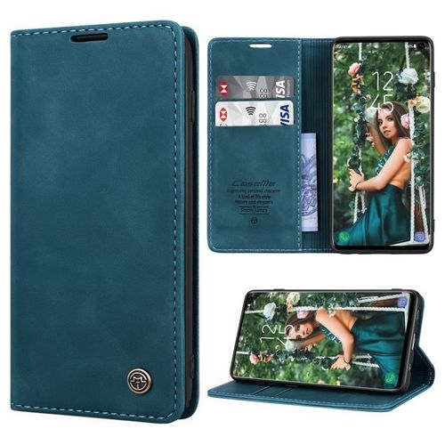 Coque Samsung A20e, Etui Samsung A20e, Étui Housse Coque Pour Samsung A20e Antichoc, Portefeuille Etui En Cuir Pu Premium Housse Pour Samsung Galaxy A20e(Bleu)