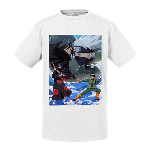 T-Shirt Enfant Kakashi Contre Itachi Gai Kisame Manga Naruto Anime