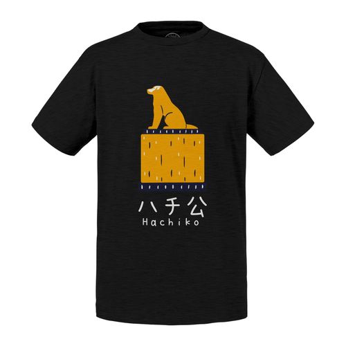 T-Shirt Enfant Hachiko Chien Statue Japon Asie Culture