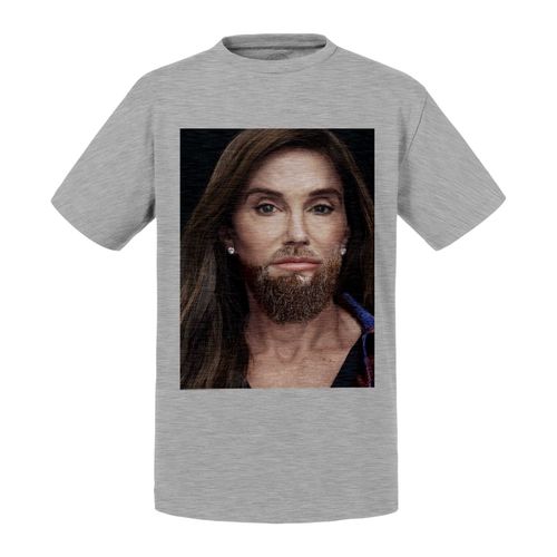 T-Shirt Enfant Jenner Avec Une Barbe Photo De Star Célébrité Humour Troll Trololol Tendance Petite Taillée