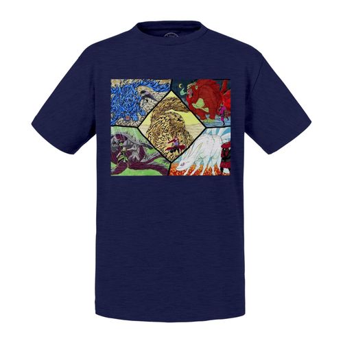 T-Shirt Enfant Naruto Manga Biju Monstres A Queue