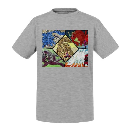 T-Shirt Enfant Naruto Manga Biju Monstres A Queue