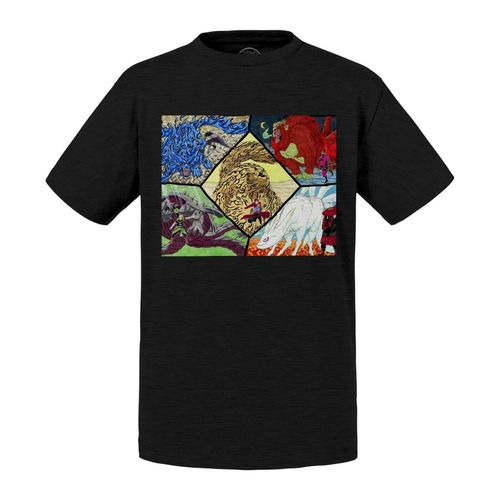 T-Shirt Enfant Naruto Manga Biju Monstres A Queue