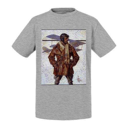 T-Shirt Enfant Aviateur Leyendecker Peinture Illustration Amerique Usa