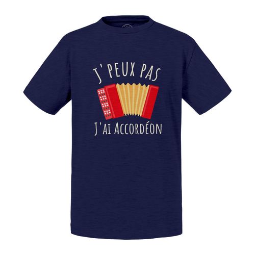 T-Shirt Enfant J'peux Pas J'ai Accordéon Musique Musette Instrument