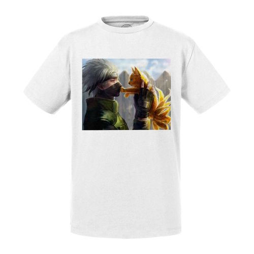 T-Shirt Enfant Kakashi Avec Naruto Petits Renard Manga Ninja Kawai