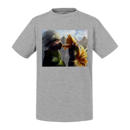 T-Shirt Enfant Kakashi Avec Naruto Petits Renard Manga Ninja Kawai