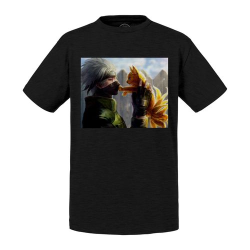 T-Shirt Enfant Kakashi Avec Naruto Petits Renard Manga Ninja Kawai