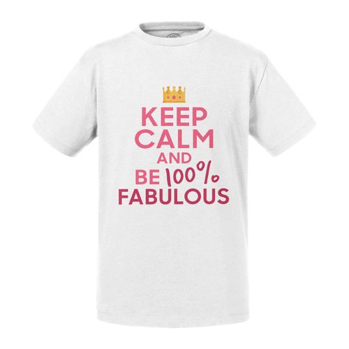 T-Shirt Enfant Keep Calm And Be 100% Fabulous Parodie Angleterre Fabuleuse