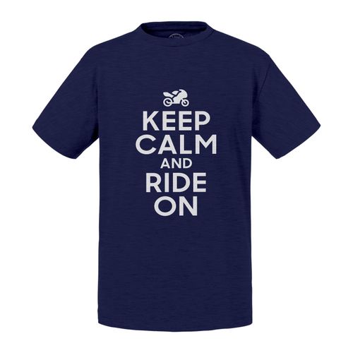 T-Shirt Enfant Keep Calm And Ride On Parodie Angleterre Moto Motard