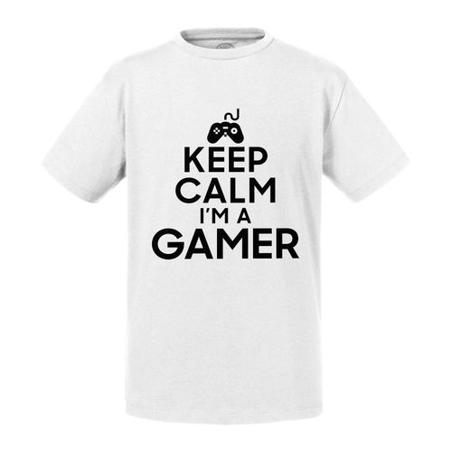 T-Shirt Enfant Keep Calm I'm A Gamer Parodie Métier Job Jeux Vidéo