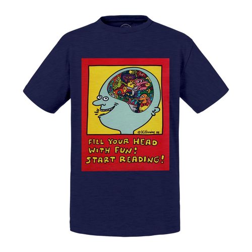 T-Shirt Enfant Fill Your Head With Fun Keith Haring Dessin Graffiti Pop Art
