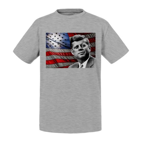 T-Shirt Enfant Kennedy President Etats-Unis Jfk Drapeau Usa