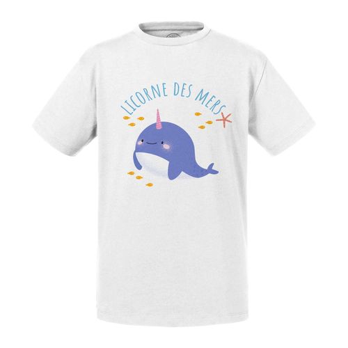 T-Shirt Enfant Licorne Des Mers Narval Dessin Illustration Mignon