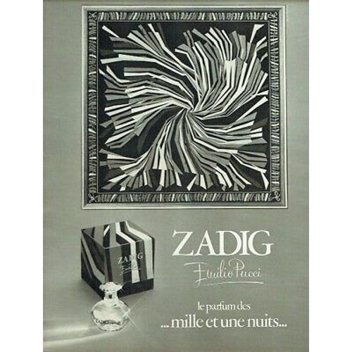 Publicite Papier Ancienne Parfum Zadig De Emilio Pucci