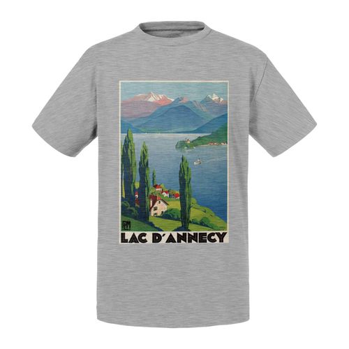 T-Shirt Enfant Lac D'annecy France Affiche Poster Vintage Voyage Art Deco 30's