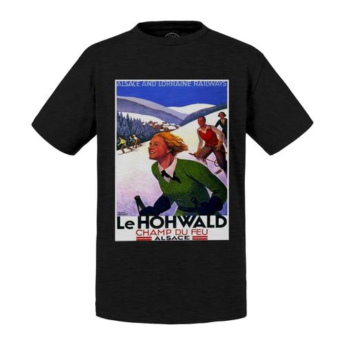 T-Shirt Enfant Le Howald Ski Alsace Affiche Poster Vintage Voyage Art Deco 30's