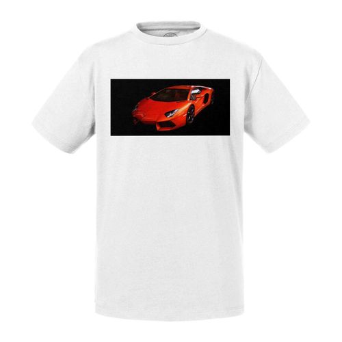 T-Shirt Enfant Belle Voiture De Sport Rouge Fond Noir Exposition