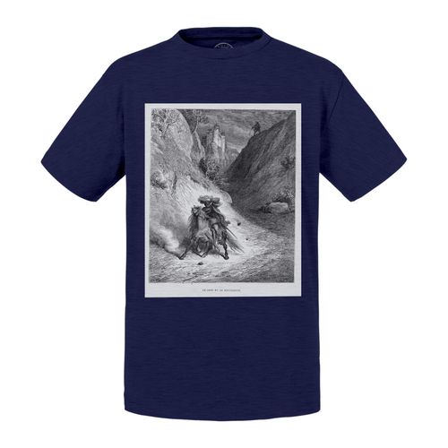 T-Shirt Enfant Le Lion Et Le Moucheron Fable Lafontaine Gustave Dore Gravure