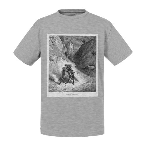 T-Shirt Enfant Le Lion Et Le Moucheron Fable Lafontaine Gustave Dore Gravure