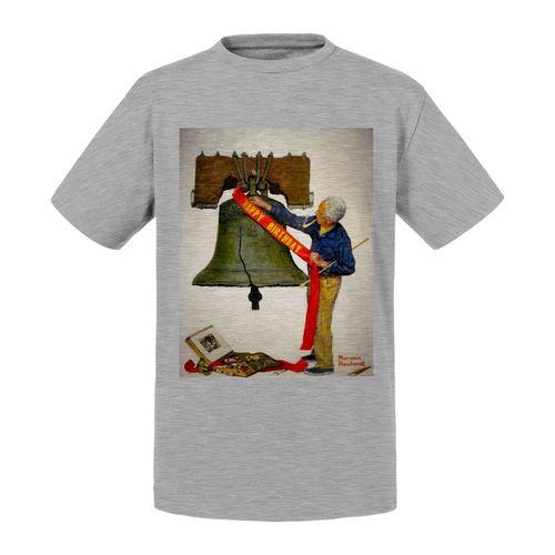 T-Shirt Enfant Liberty Bell Washignton Peinture Norman Rockwell Etats Unis