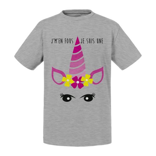 T-Shirt Enfant J'm'en Fous Je Suis Une Licorne Dessin Animaux Fantastiques