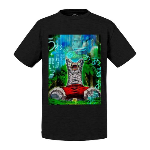T-Shirt Enfant Luffy Pleure Ace Aux Poing Argent One Piece Manga Pirates