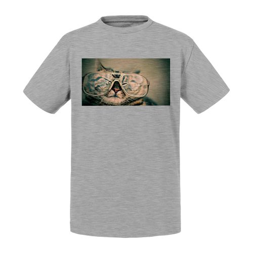 T-Shirt Enfant Chat Tigre A Lunette Photo Drole Mignon