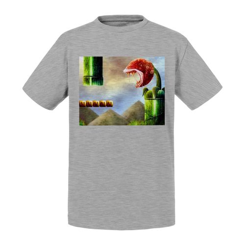 T-Shirt Enfant Mario Niveaux Sanglants Jeux Video Plates Formes