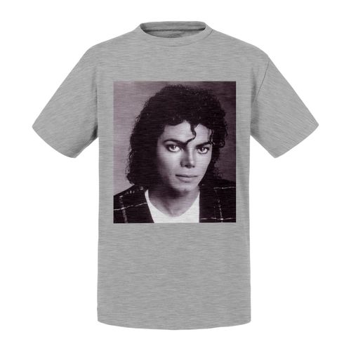 T-Shirt Enfant Michael Jackson Portrait Noir Et Blanc Chanteur Pop Star Celebrite