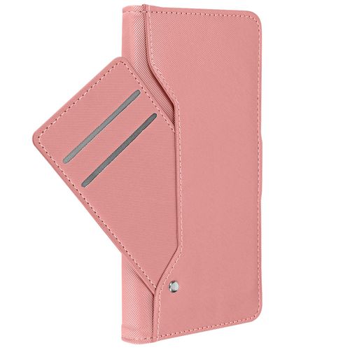 Étui Pour Samsung Galaxy A25 5g Clapet Multi-Rangement Support Vidéo Rose Poudré