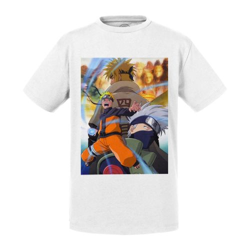 T-Shirt Enfant Naruto Uzumaki Kakashi Minato Ninja Manga