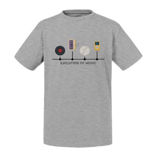 T-Shirt Enfant Evolution Of Music Musique Vinyle Vintage Cd