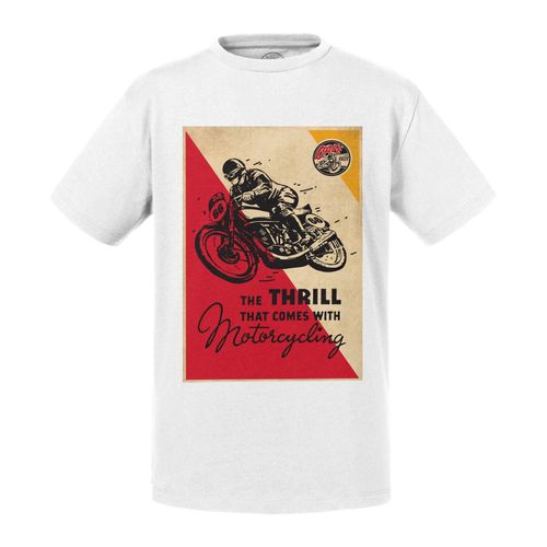T-Shirt Enfant Motorcycling Moto Affiche Vintage Cafe Racer Bike