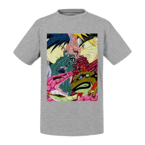 T-Shirt Enfant Uzumaki Naruto Sasuke Uchiha Serpents Contre Crapaud Manga Anime Ninja