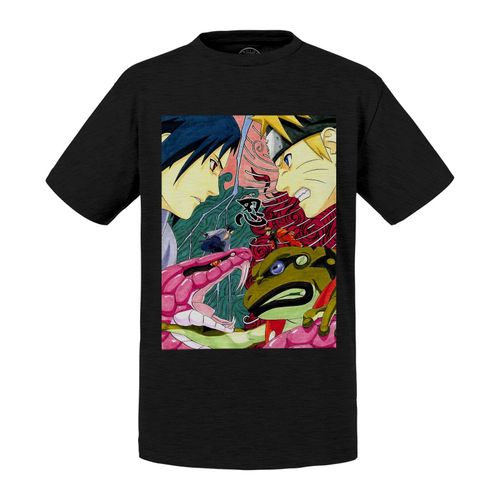 T-Shirt Enfant Uzumaki Naruto Sasuke Uchiha Serpents Contre Crapaud Manga Anime Ninja