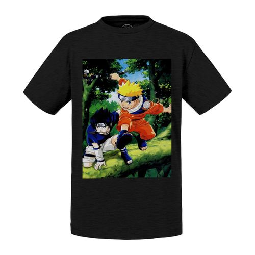 T-Shirt Enfant Naruto Sasuke Compagnon D'armes Manga