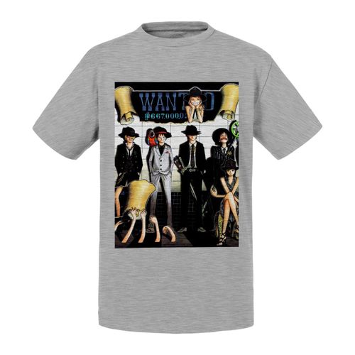T-Shirt Enfant One Piece Equipage Pirate Recompense Wanted Manga