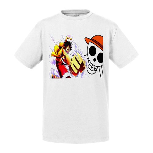 T-Shirt Enfant One Piece Monkey D Luffy Poing Fumants Manga